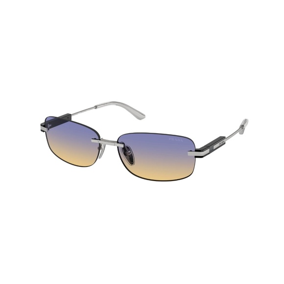 Prada SPR68Z 1BC06Z 60 Iris Silver Sunglasses SPR68Z - Picture 1 of 3